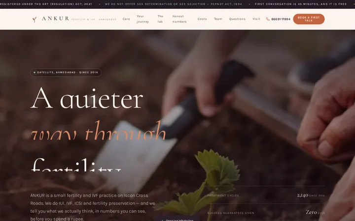 ANKUR demo website &mdash; screenshot of the live site
