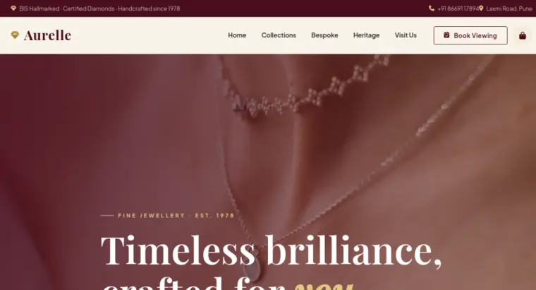 Jewellery Website Design demo