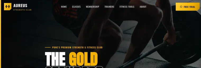AUREUS Strength Club demo website
