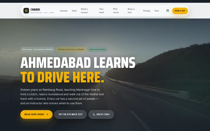 CHAKRI demo website &mdash; screenshot of the live site