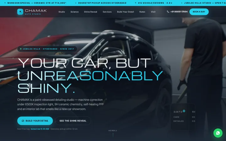 Car Detailing Website Design demo