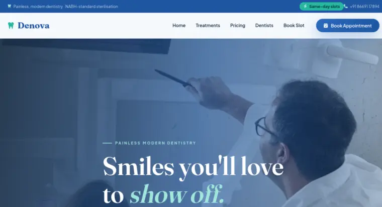 Denova Dental demo website
