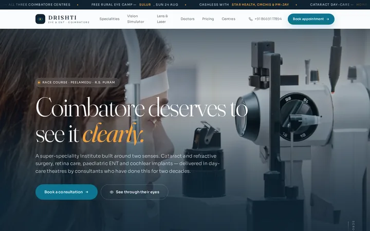 DRISHTI demo website screenshot