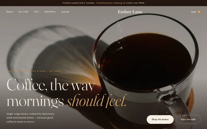 Ember Lane demo website