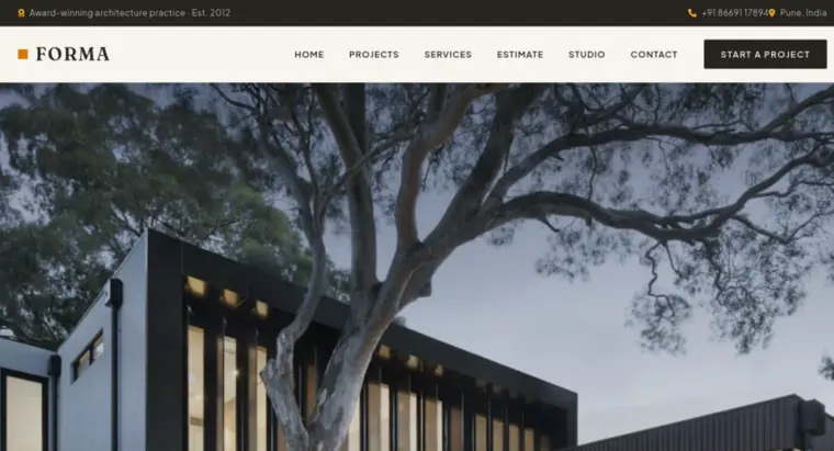 Architect Website Design demo