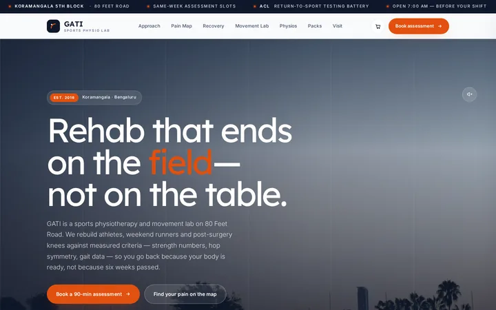 GATI demo website &mdash; screenshot of the live site