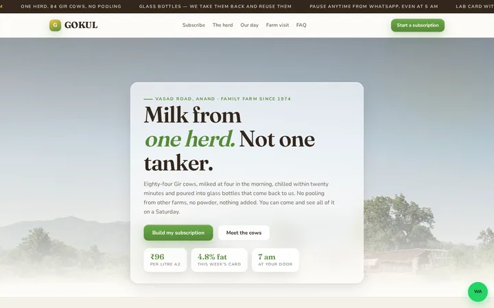 GOKUL demo website &mdash; screenshot of the live site