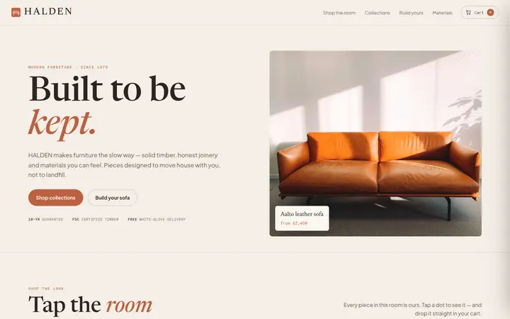 Furniture Store Website Design demo
