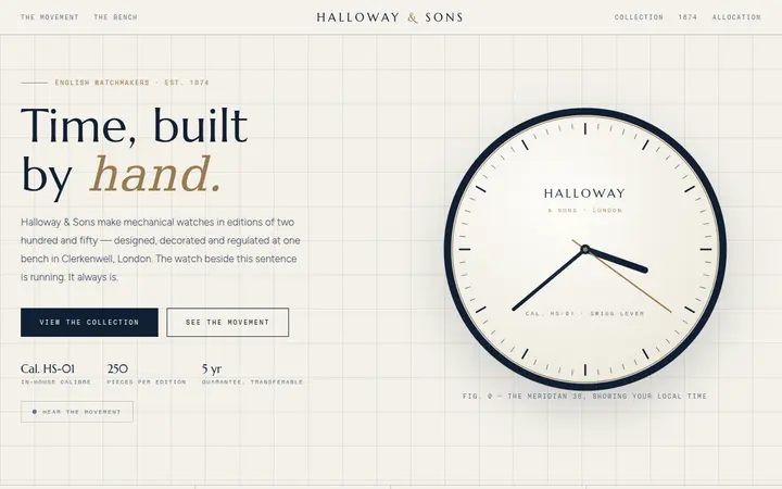 Halloway & Sons demo website &mdash; screenshot of the live site