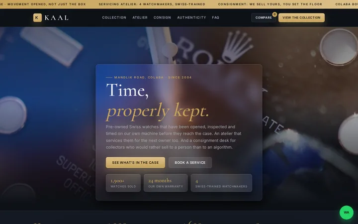KAAL demo website &mdash; screenshot of the live site
