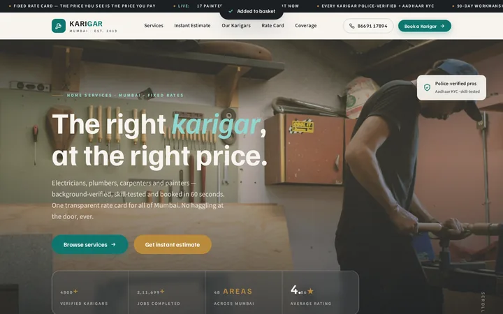 Home Services Website Design demo