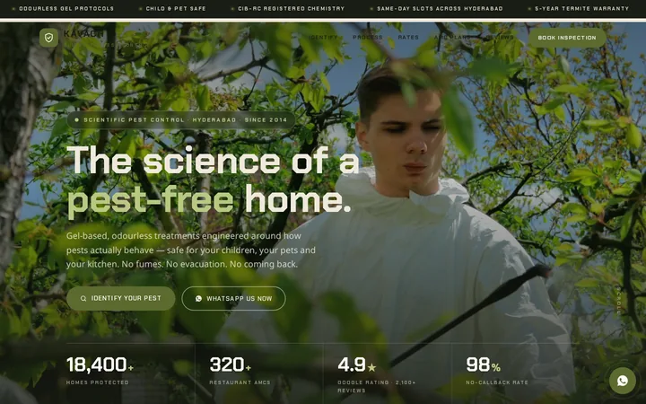 Pest Control Website Design demo