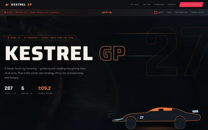 Kestrel GP demo website