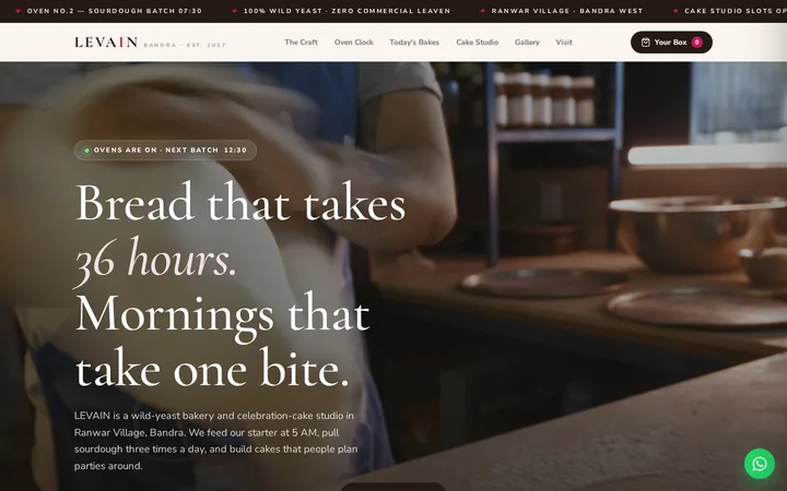 Bakery Website Design demo
