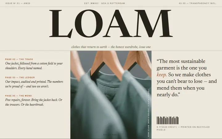 LOAM demo website &mdash; screenshot of the live site