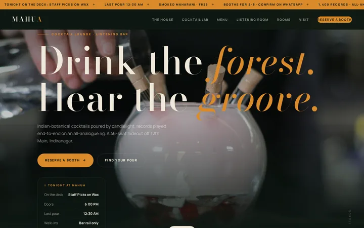 MAHUA demo website screenshot