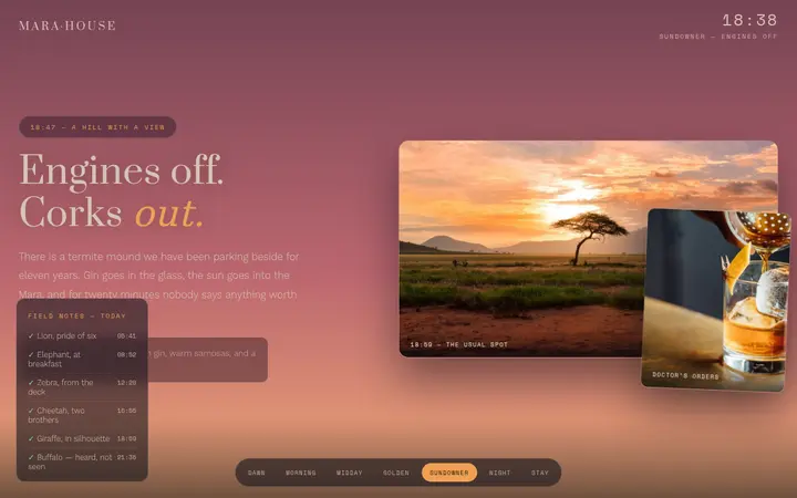 Mara House demo website