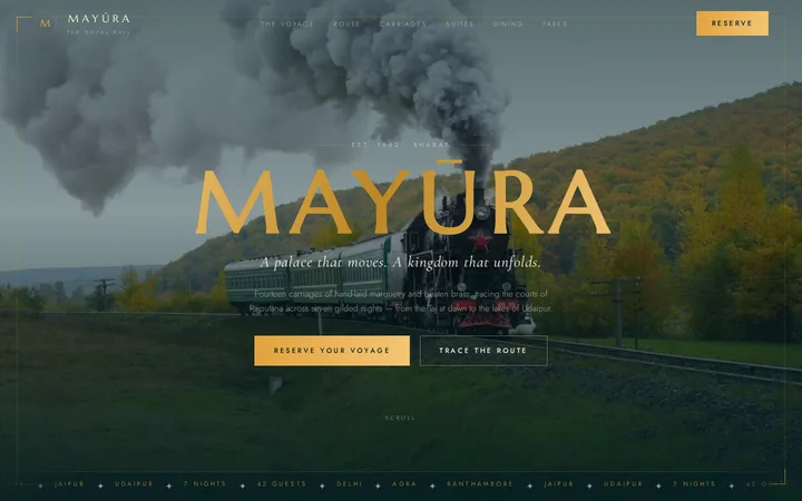 MAYŪRA demo website screenshot