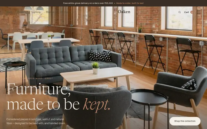 Oaken demo website