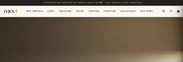 ORNÉ Living demo website