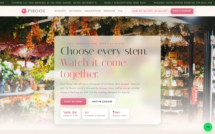 PHOOL demo website &mdash; screenshot of the live site