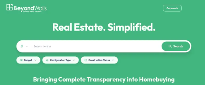 BeyondWalls demo website &mdash; screenshot of the live site