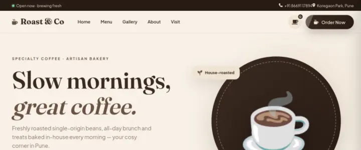 Roast & Co demo website