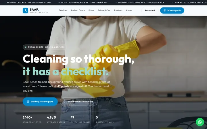 Cleaning Service Website Design demo