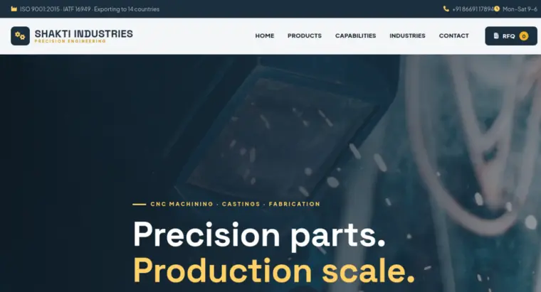 Manufacturer Website Design demo