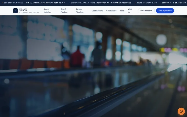 UDAAN demo website &mdash; screenshot of the live site