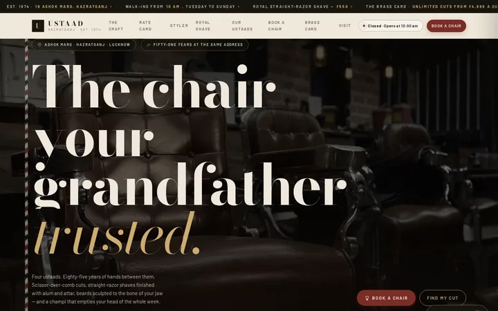 USTAAD demo website &mdash; screenshot of the live site