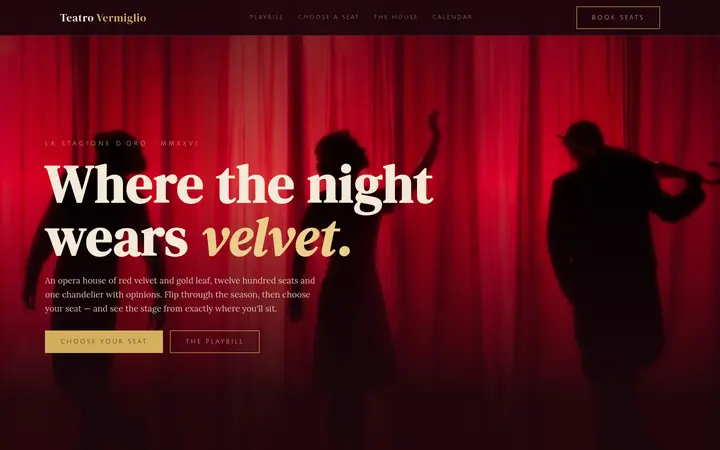 Teatro Vermiglio demo website